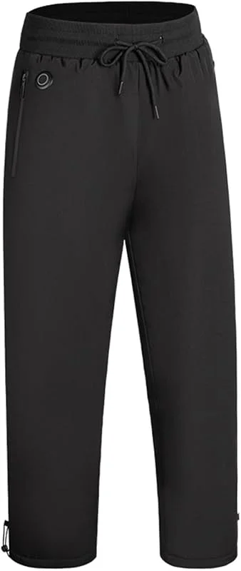 Beheizbare Hose für Herren Damen 8 Temperaturstufen Winter Warme Beheizbare Thermounterwäsche Unisex Elastischem Bund Elektrische Heizhose mit Taschen für Outdoor Joggen, Angeln, Skifahren, Radfahren — Heizkleidung