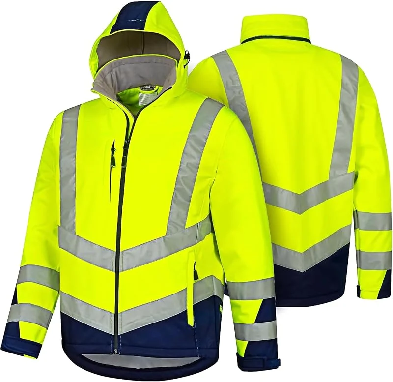 Safetytex Warnschutz Softshelljacke winddicht wasserdicht — Heizkleidung