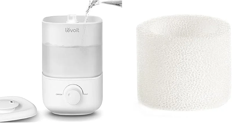 LEVOIT 2, 5L Mini Luftbefeuchter bis 25H für Schlafzimmer Kinderzimmer & Luftbefeuchter Ersatzfilter Fängt feine Partikel im Wassertank auf