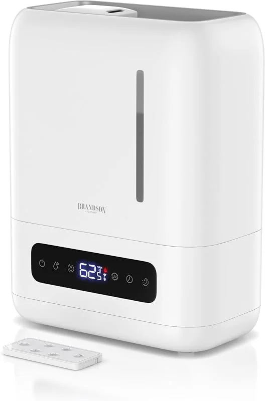 Brandson - Luftbefeuchter 4 Liter mit Fernbedienung - Ultraschall - Display digital – 3 Nebelstufen - Aromafach - Entkeimungsfunktion - Schlafmodus - Schlafzimmer Kinderzimmer