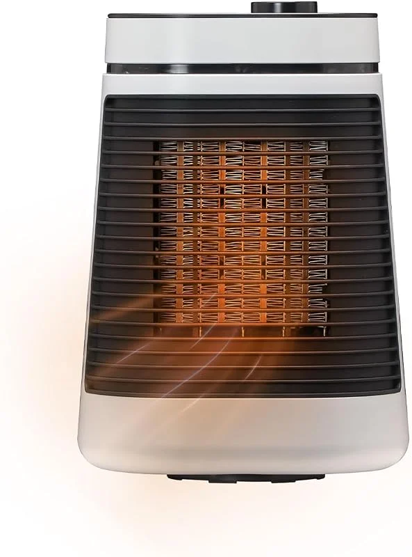 Avilia Tisch-Heizlüfter mit Oszillierfunktion 1500 W – einstellbarer Thermostat und 2 Leistungsstufen für eine präzise Temperaturregelung – ideal zum Heizen von Schlafzimmer, Bad oder Büro — Heizung Warmepumpe