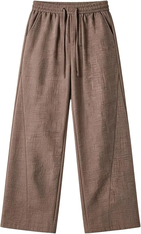 Leinenhose Herren Jogginghose Chino Hose Wide Leg Sporthose Freizeithose — Heizkleidung