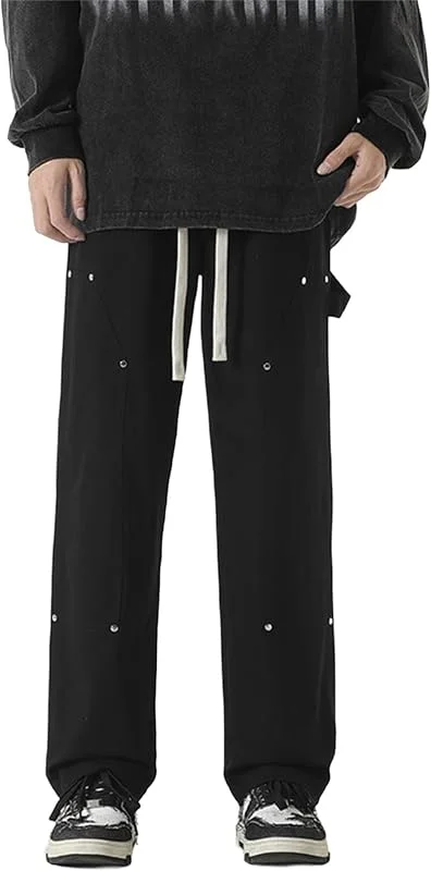 Cargohose Herren Oversized Breit Bein Sporthose Mit Vielen Taschen Lang Baumwolle Jogginghose Warme Haremshose Einfarbig Freizeithose Mit Kordelzug Herren Atmungsaktive Apanische Hose — Heizkleidung