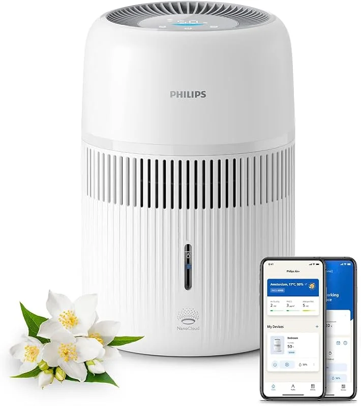 Philips Luftbefeuchter NanoCloud 5000 Serie, Weiß, 4, 5l, für Räume bis 50m²