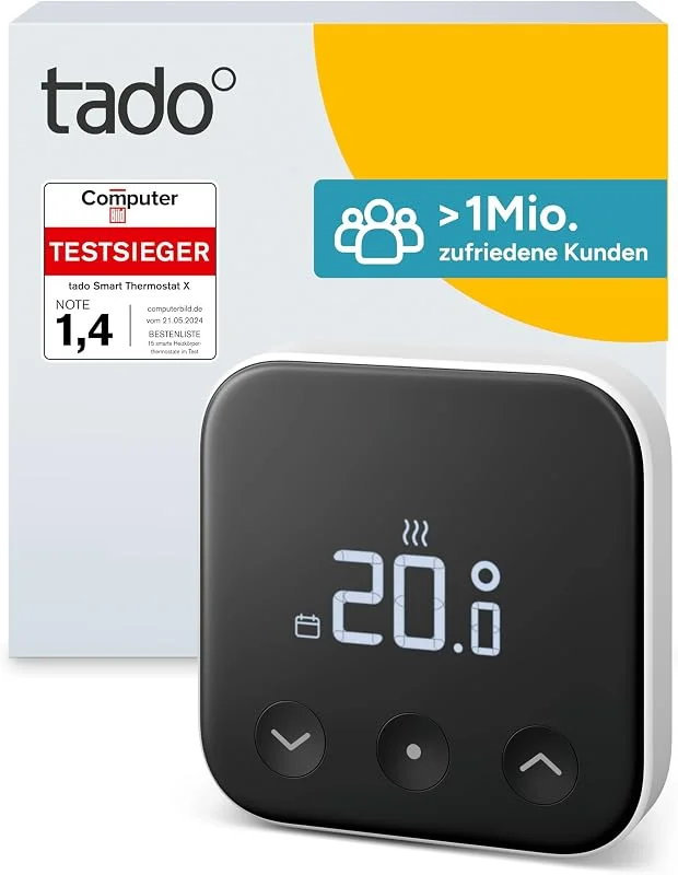 tado° Smartes Thermostat X - Zusatzprodukt für Fußbodenheizung und Boiler — Heizung Warmepumpe