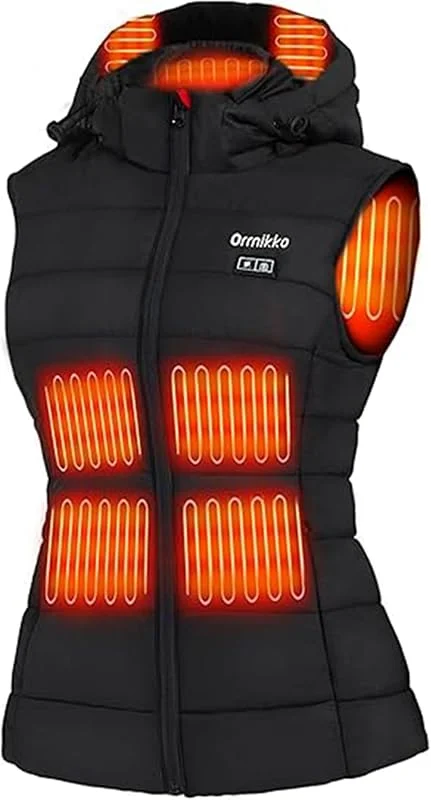 Heizweste Damen Mit Batteriepack 16000mAh Heizweste Herren - Heated Vest for Womens and Mens Wiederaufladbare Beheizte Weste — Heizkleidung