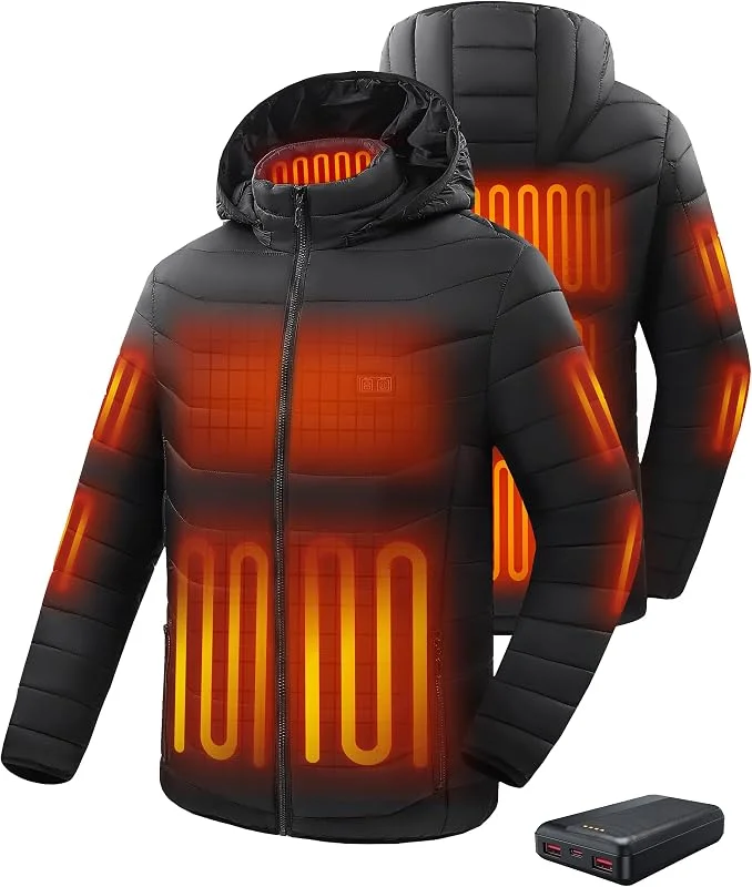 Beheizbare Jacke Damen Herren mit Powerbank, 15 Heizzonen — Heizkleidung