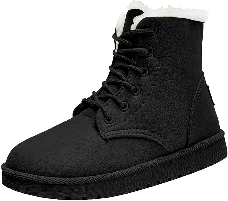 Schneestiefel Herren Winterschuhe Herren Winterstiefel Gefüttert Boots Rutschfest Stiefeletten für Outdoor Männer Winterboots Schnürstiefeletten Hohe Wanderschuhe — Heizkleidung