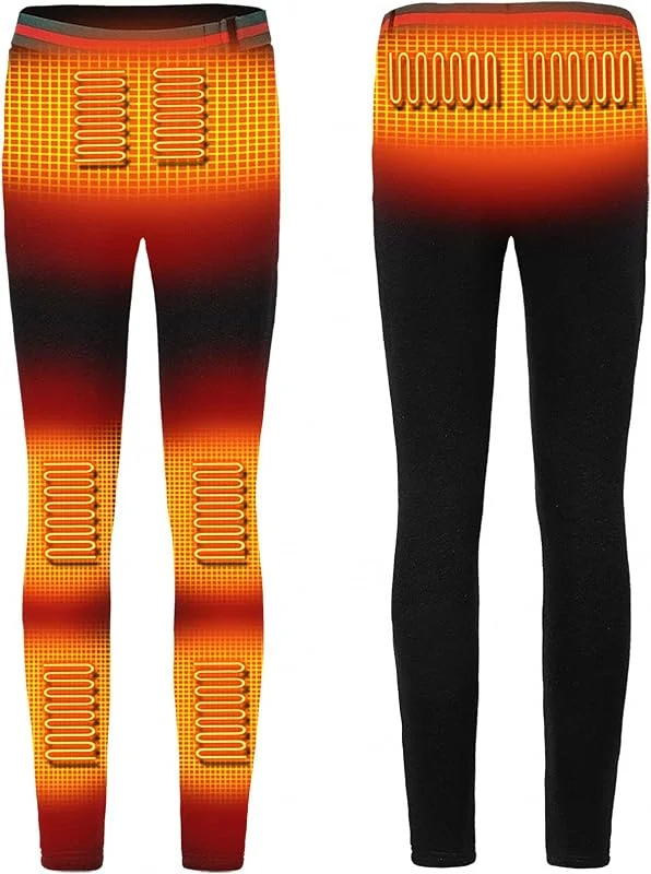 Damen Thermal heizhose, 8 zonen beheizbare Hose im Winter, Dicke warme beheizte Hose für den Outdoor Sport, waschbar akku beheizbare Kleidung(Batterie Nicht enthalten) — Heizkleidung