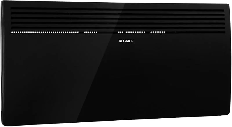 Klarstein Elektroheizung, Konvektor-Heizung Freistehend oder Wandmontage, Energiesparend, Erkennung Offener Fenster, Heizkörper Elektrisch mit Thermostat, 2000 W — Heizung Warmepumpe