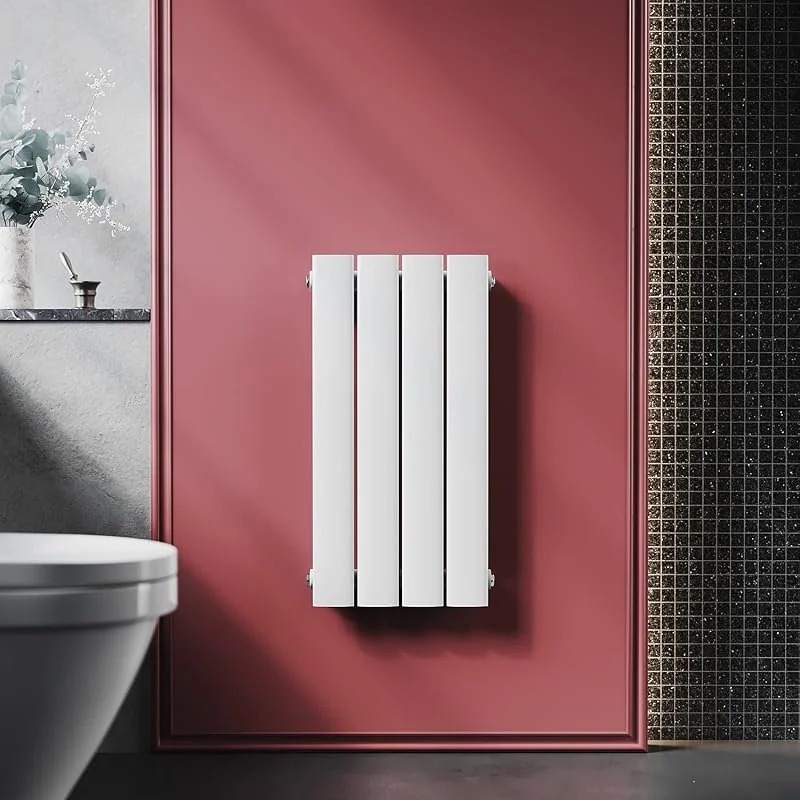 ELEGANT Heizkörper flach 600 x 311 mm weiß klein vertikal Flachheizkörper — Heizung Warmepumpe