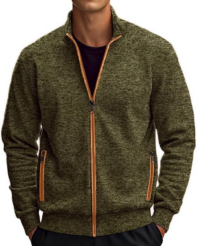Generisch Sweatjacke Herren Reissverschluss Ohne Kapuze Klassisch Sportjacke Leichte Jacke Stehkragen Herrenjacke Trainingsjacke Strickjacke Mit Taschen Freizeitjacke Laufjacke Langarm Übergangsjacke — Heizkleidung