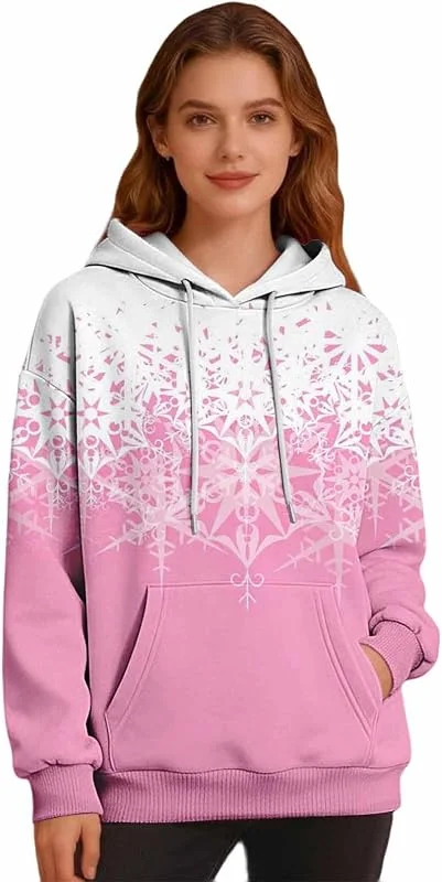 HOOUDO Pullover Damen Oversize Langarm Fleece Rundhalsausschnitt Sweatshirt Herbst Mit Kapuze Und Dünne Jacke Sommer Lang Frühling Orange Hoodie Y2K Hoodies Strickjacke T Shirt Für Bunt Männer — Heizkleidung