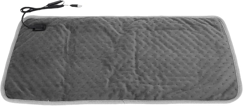 XUMIUZIY Haustier-Heizkissen, Weich, Tragbar, Elektrische Heizmatte für Hunde und Katzen, Heim- und Außenbereich, Synthetische Faser, 30 X 60 cm (Gray) — Heizung Warmepumpe