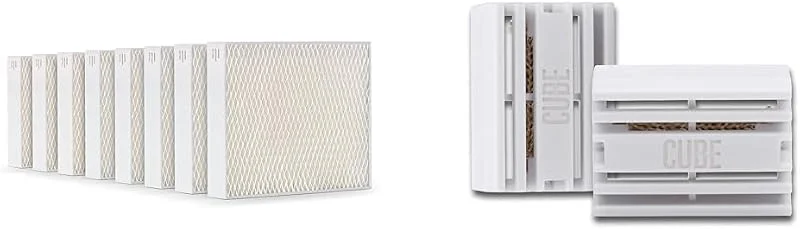 Stadler Form 8er Luftbefeuchter-Filter, Pflanzen-und Textilfasern, behandelt, 8-er Set & Water Cube, hygienisch, passend für Luftbefeuchter und Luftwäscher, 2er-Pack, Kunststoff