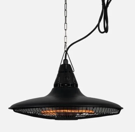 1500W Infrarot-Heizstrahler für Außen, Carbon-Faser, Schwarz — Heizung Warmepumpe