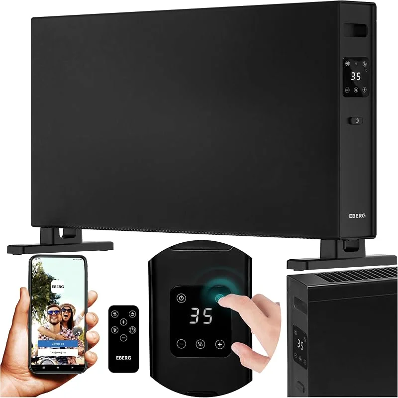 EBERG DEXO Konvektorheizung 2000 W WiFi, Schwarz — Heizung Warmepumpe