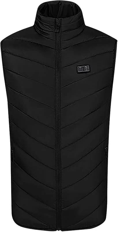 Beheizbare Weste Unisex Fleece Beheizte Jacke Neue Große Größen Winter Heizweste USB Elektrisch Jacke Mode Stehkragen Heizjacke mit 11 Heizzone Heizmantel Outdoor Winddicht Funktionsjacke — Heizkleidung