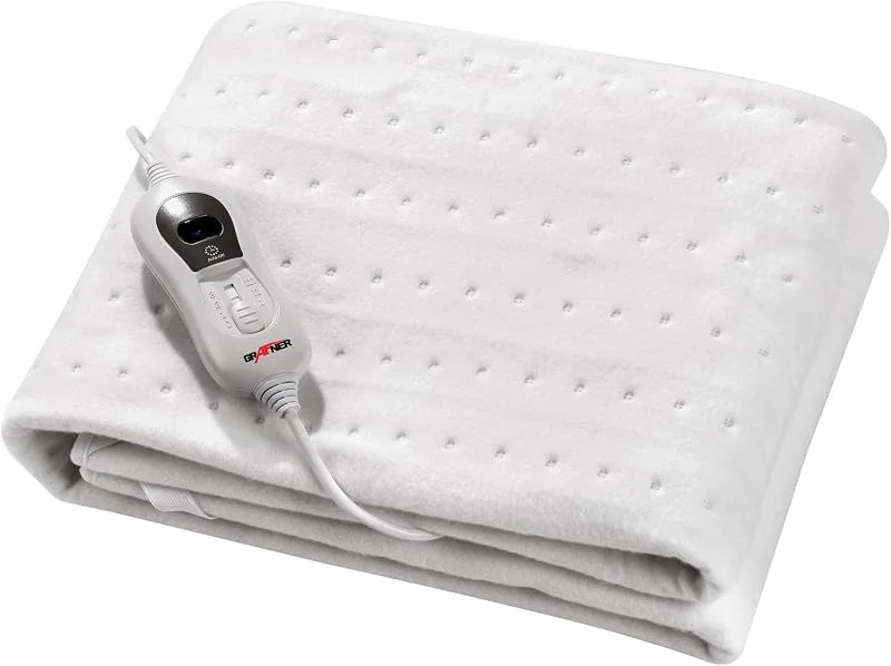 Grafner elektrisches Wärmeunterbett 150 x 80 cm, Fernbedienung mit 3 Temperaturstufen und Beleuchtung, Überhitzungsschutz, Abschaltautomatik, Leistung: 60 Watt, waschbar, Heizdecke, Matratzen Heizung — Heizung Warmepumpe