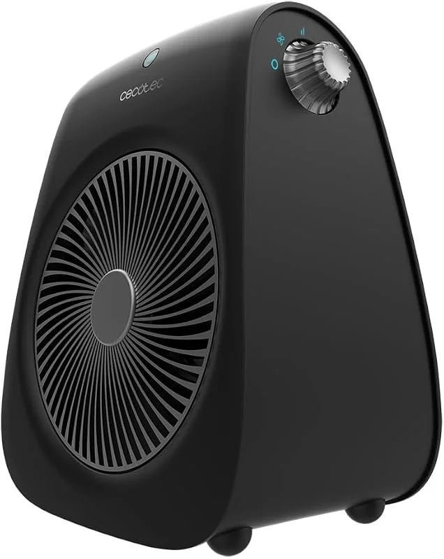 Cecotec Elektrischer Heizlüfter ReadyWarm 2000 Max Force Schwarz, Heizlüfter mit 2000 W, 2 Leistungsstufen und 3 Betriebsmodi, Überhitzungsschutz, Abdeckungsbereich 20 m² — Heizung Warmepumpe