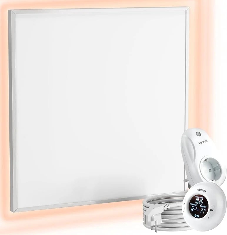UMBRELLA® CF Infrarot Wandheizung 60×60 cm 360 W mit TH20 Funk-Thermostat – Carbon Crystal Heizpaneel für Wand, Decke & Kassettendecken — Heizung Warmepumpe