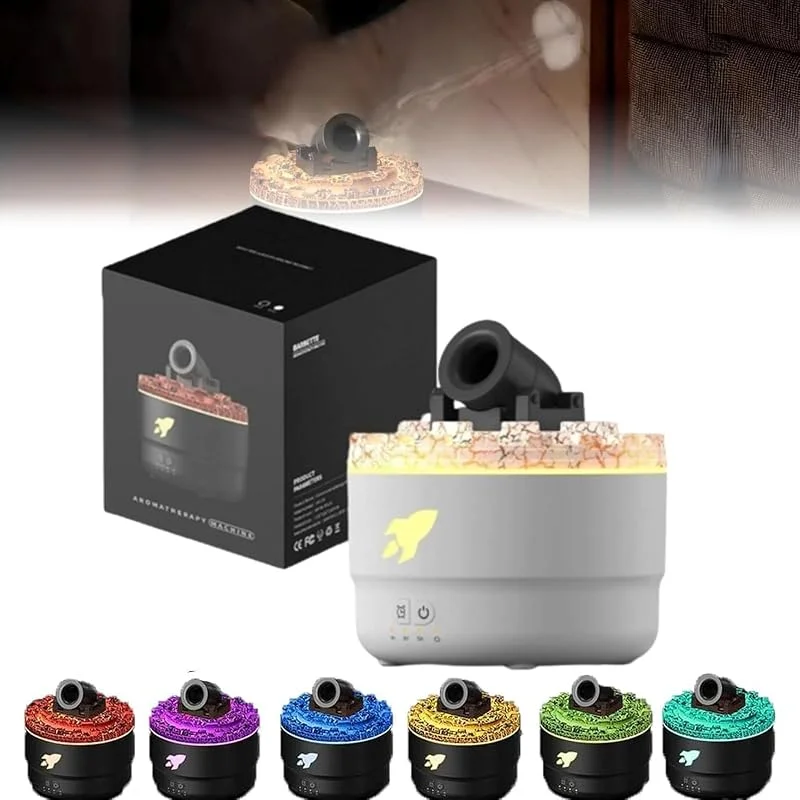 Cannon Blast Aroma Luftbefeuchter, 7 Farben LED Dampf Luftbefeuchter, leisem Aromatherapie Luftbefeuchter mit Timer, Turret Aroma Diffuser for Schlafzimmer Home Office