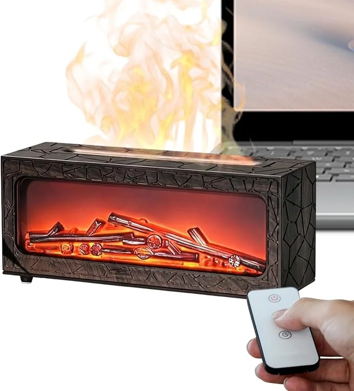 Nebel-Diffusor für Kamin, realistische Flamme, Timer, Wassertank 250 — Luftbefeuchter