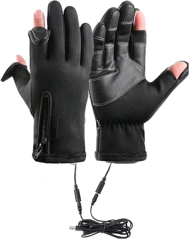 Genérico Thermohandschuhe, beheizbare Handschuhe für den Radsport, rutschfeste Heizhandschuhe für den Außenbereich, USB-Heizhandschuhe, Sport-Heizhandschuhe — Heizkleidung
