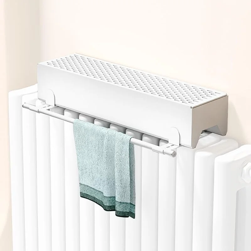 Verdunstungs-Luftbefeuchter für Heizkörper, einziehbare Wäschestange, kein Strom erforderlich, Aluminiummaterial, ideal für Schlafzimmer und Wohnzimmer
