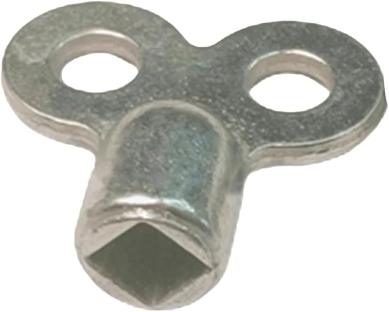 Heizkörper-Entlüftungsschlüssel, 5 x 5 mm, quadratisch, Zinklegierung, Heizungsventil für Standardheizkörper, Silber, 2 Stück — Heizung Warmepumpe