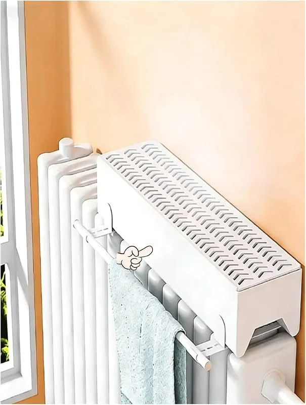 Luftbefeuchter for Heizkörper, Heizkörper-Luftbefeuchter, verdunstend, kein Strom erforderlich, for Schlafzimmer und Wohnzimmer, Aluminium-Design(40cm, 15.6in)