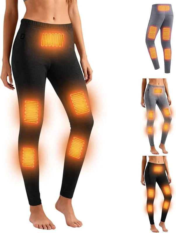 Battnot Beheizbare Hose Damen Warme Unterwäsche, USB Leicht Elektrische Heizhose Hosen Thermal Beheizte Hose, Wasserdicht Elektrische Heizhosen für Outdoor Joggen, Angeln, Skifahren, Radfahren — Heizkleidung