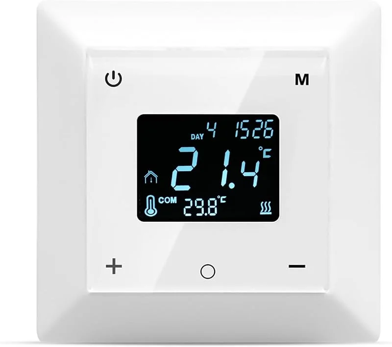 Smart Raumthermostat Programmierbares Heizthermostat Abnehmbares Thermostat Manuell, Automatisch, Urlaubsmodus, Mehrfach-Sicherheitsschutz, einfach zu installieren — Heizung Warmepumpe