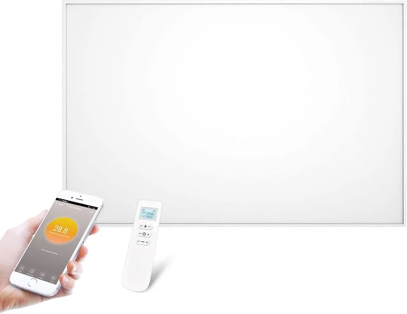 Infrarotheizung mit Thermostat, Fernbedienung und App Steuerung, BLANK 900W (120, 5 x 75, 5cm), Infrarotheizkörper Elektroheizung Wandheizung Heizkörper elektrische Heizung Infrarot Heizpaneel — Heizung Warmepumpe