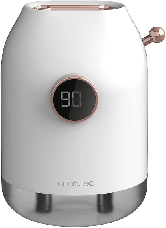 Cecotec Aroma-Diffusor ohne Kabel PureAroma 550 Cordless. 5000 mAh, 3 Betriebsmodi, Doppelausgang, 500-ml-Tank, Akku und Bildschirm, Aromatherapie — Luftbefeuchter