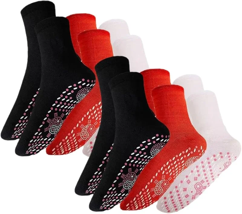 OUNONA Selbsterwärmende Wintersocken 6 Paar Baumwolle für Damen und Herren — Heizkleidung