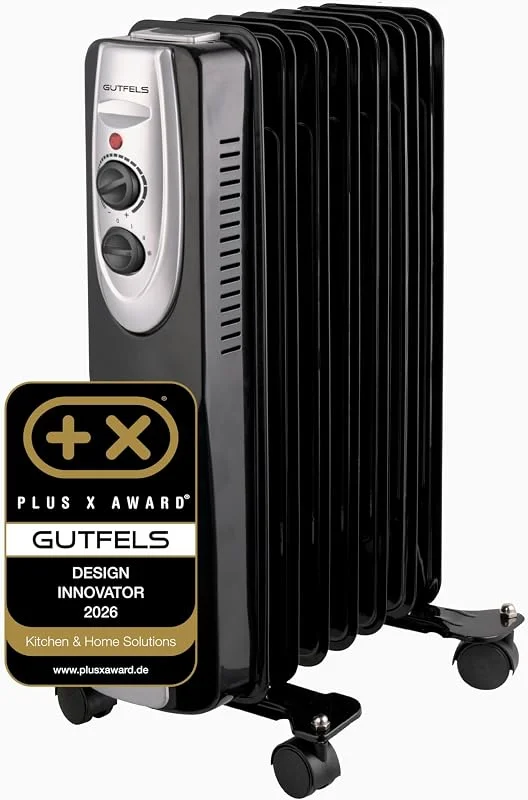 HR 32009 sw Öl-Radiator - 9 Rippen, 3 Heizstufen & 2000 Watt - Schwarz — Heizung Warmepumpe
