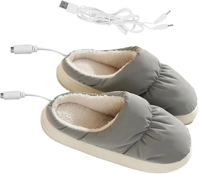 USB Fußwärmerschuhe Plüsch PVC für Füße, Weihnachten Feier — Heizkleidung
