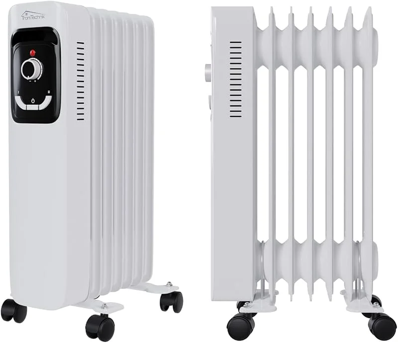 TroniTechnik® Ölradiator OR-207 7 Rippen 1500 W weiß — Heizung Warmepumpe