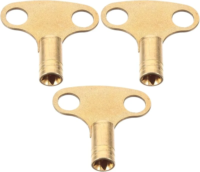 3 Stück Heizkörper Entlüftungsventil mit 5x5mm Vierkant, Messing — Heizung Warmepumpe