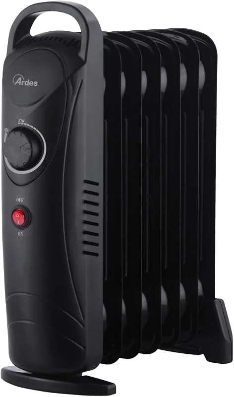 ARDES - AR4R07M2 OILO MINI2 800 W Mini-Elektro-Ölheizkörper, kompakter elektrischer Heizkörper mit geringem Verbrauch und Griff, leise elektrische Heizung zum Heizen von Badezimmern, Heimbüros — Heizung Warmepumpe