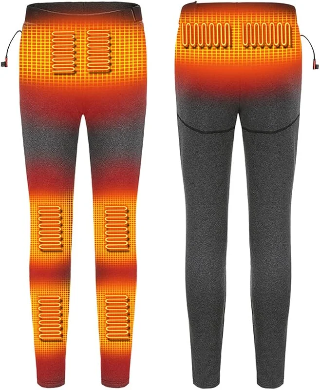 scosao Beheizbare Hose Herren USB Elektrische Heizhose Warme mit 3 Stufen Wärmeeinstellungen, Beheizte Thermounterwäsche Winter Heizung Leggings für Wandern Skifahren Camping Motorrad Jagd — Heizkleidung