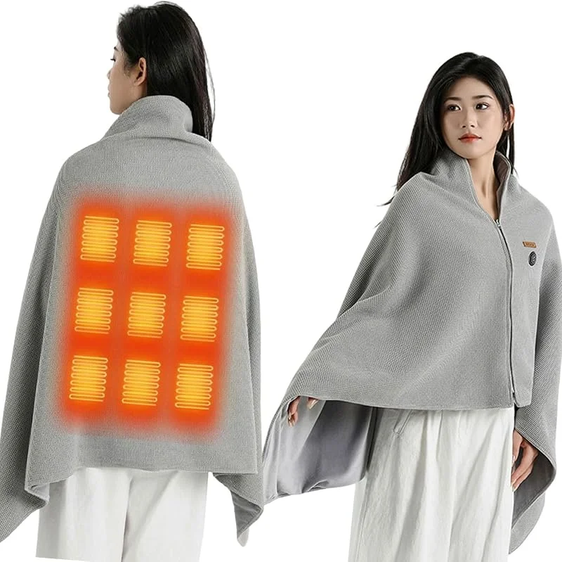 Weiche Heizdecke für Senioren für den täglichen Gebrauch, Flanell, beheiztes Capelet — Heizung Warmepumpe