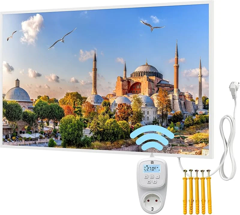 BR Bringer® Bild-Infrarotheizung 800 W mit Rahmen Smart-Thermostat Istanbul — Heizung Warmepumpe