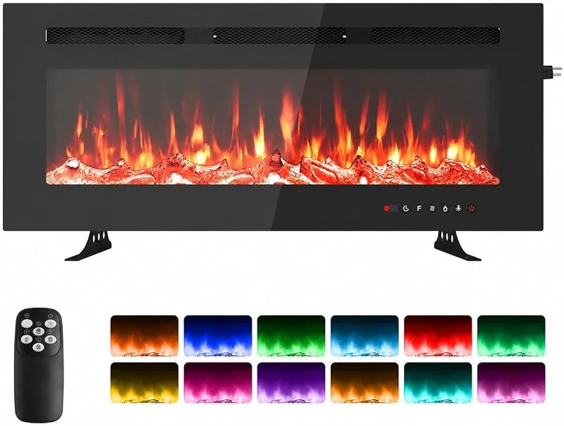 Elektrokamin Mit Heizung30‑Zoll, 900W, 1800W, Fernbedienung, Schwarz — Heizung Warmepumpe
