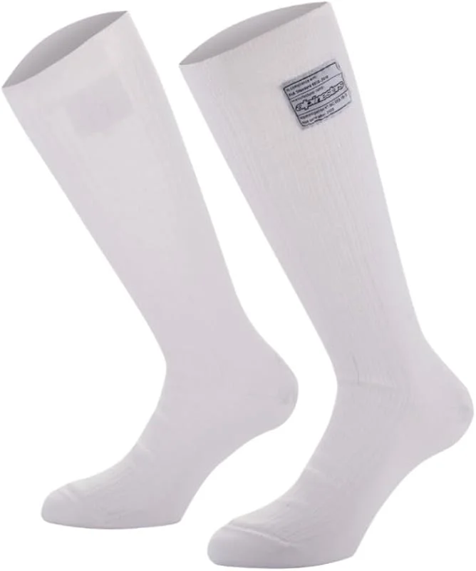 Alpinestars, Race V4 Socks, Technische Socken MX, Kompressionsstrümpfe für Damen und Herren, Funktionssocken für Motorradfahren, Motocross, Fahrradfahren, Laufen Weiß Größe XL (1er stück) — Heizkleidung