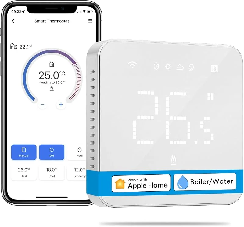 Meross Thermostat Fussbodenheizung Boiler Smart, Kompatibel mit HomeKit — Heizung Warmepumpe