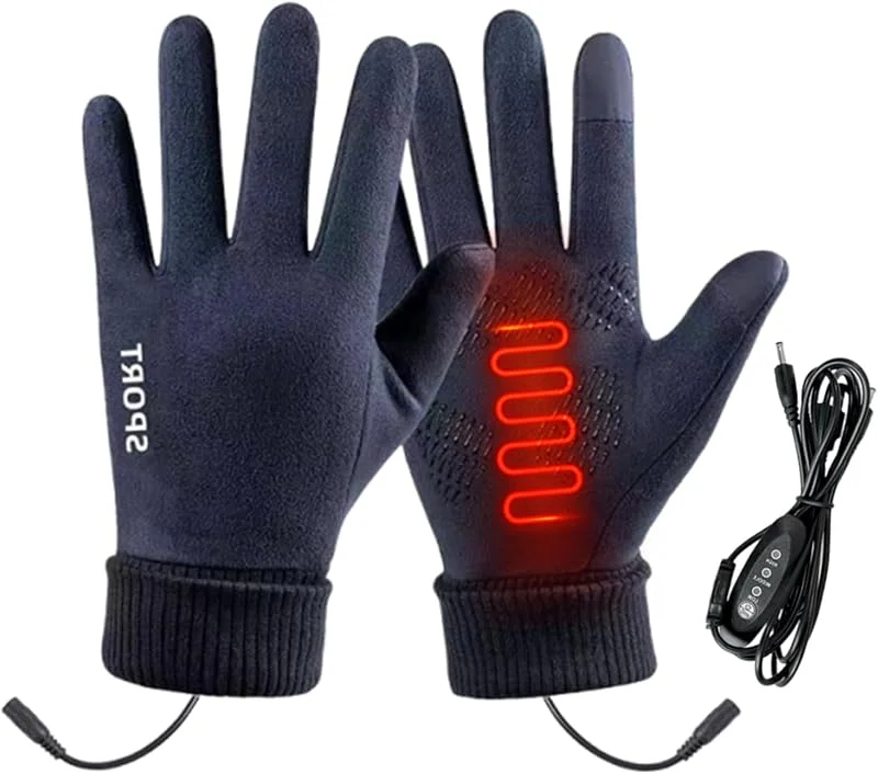 Beheizbare Handschuhe 3 Temperaturstufen USB Touchscreen Fäustlinge — Heizkleidung