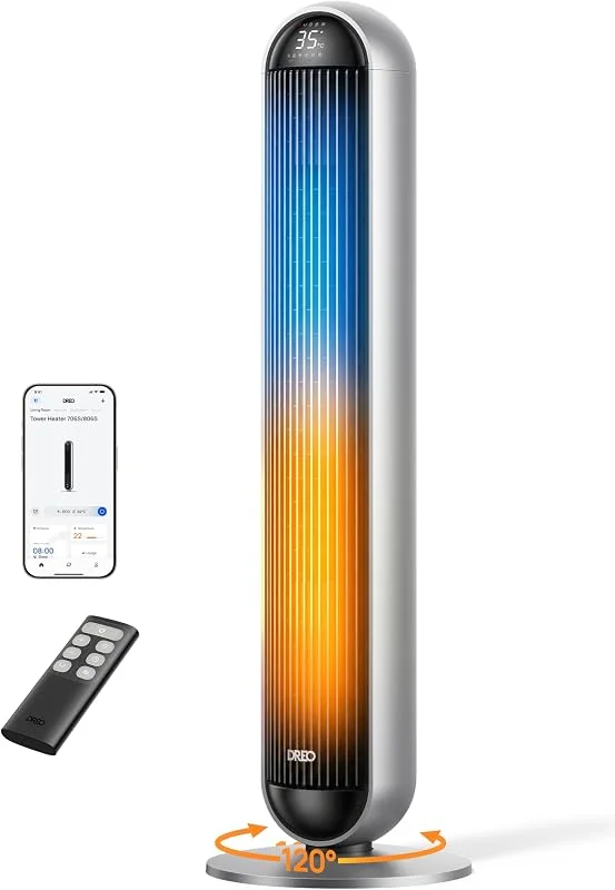 DREO Smart 2-in-1 Turmventilator & Heizlüfter, 9m, s Standventilator — Heizung Warmepumpe