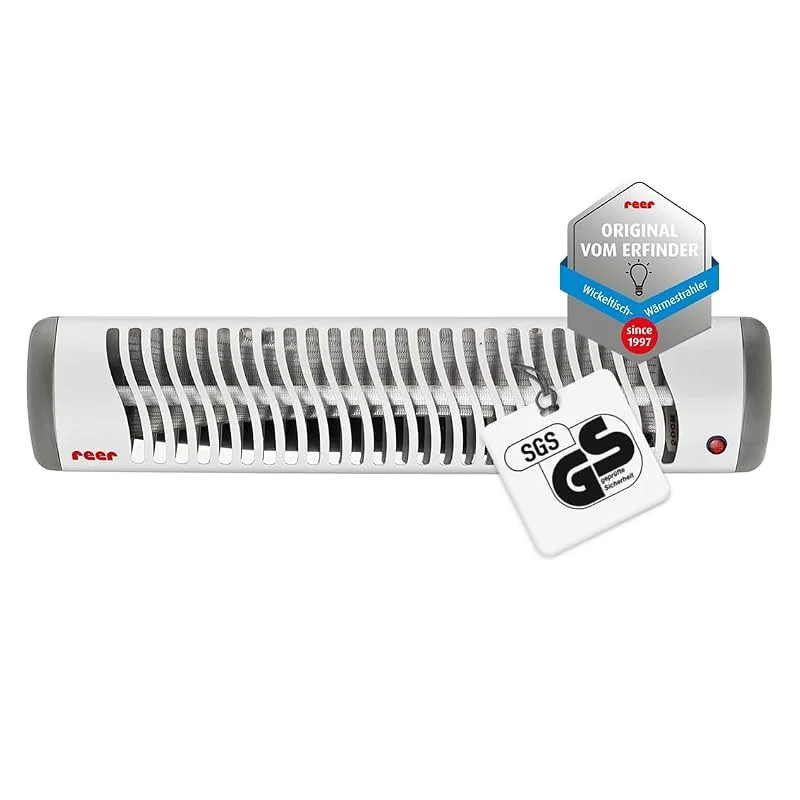 reer EasyHeat Wickeltisch-Heizstrahler, Wärmelampe, 500 W, Wandgerät, Weiß — Heizung Warmepumpe